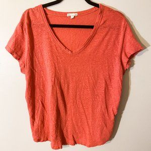 Red relaxed tee